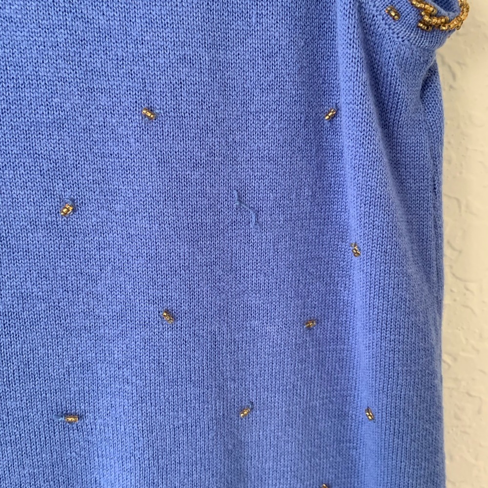 Lilly Pulitzer Kate Sweater Embellished Blue Belle - Picture 5 of 8